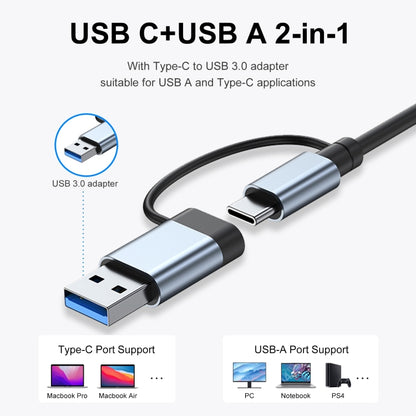 BYL-2217TU 7 in 1 USB 3.0 and Type-C / USB-C to USB 3.0 USB 2.0 HUB Adapter by buy2fix