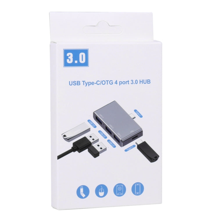 USB-C / Type-C to OTG 4 Port Type-C USB 3.0 USB 2.0 HUB Adapter by buy2fix
