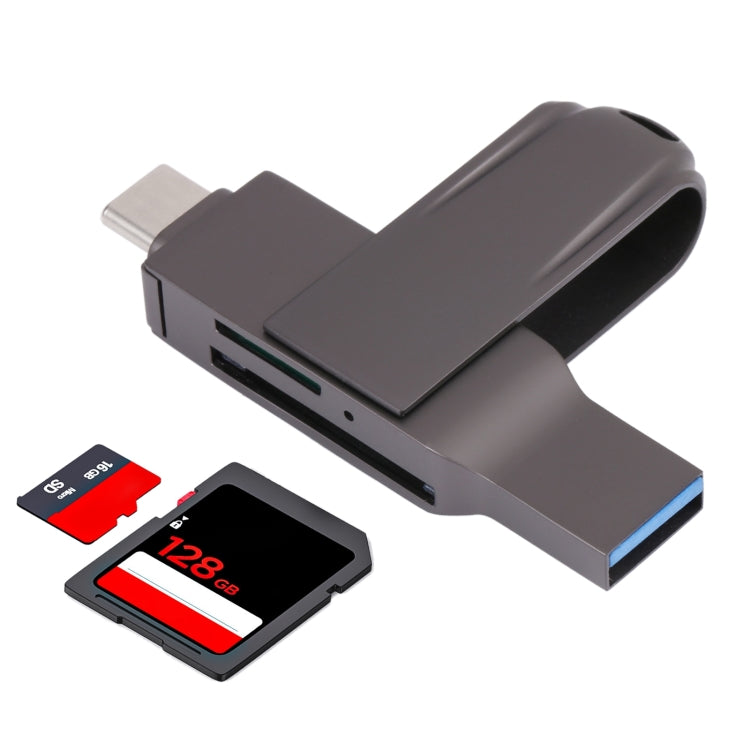 2 In 1 Multifunction USB-C / Type-C to USB 3.0 Card Reader by buy2fix