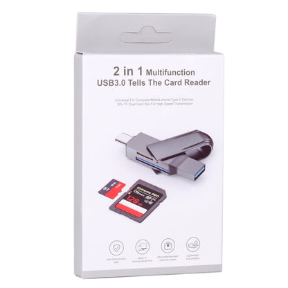 2 In 1 Multifunction USB-C / Type-C to USB 3.0 Card Reader by buy2fix