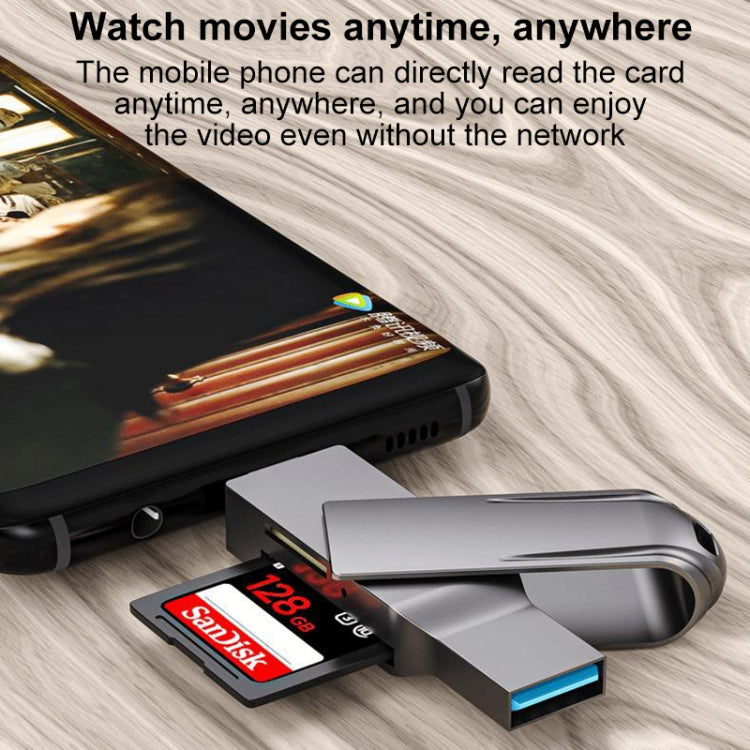 2 In 1 Multifunction USB-C / Type-C to USB 3.0 Card Reader by buy2fix