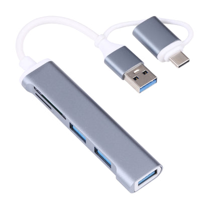 A-807 5 in 1 USB 3.0 and Type-C / USB-C to USB 3.0 HUB Adapter Card Reader by buy2fix