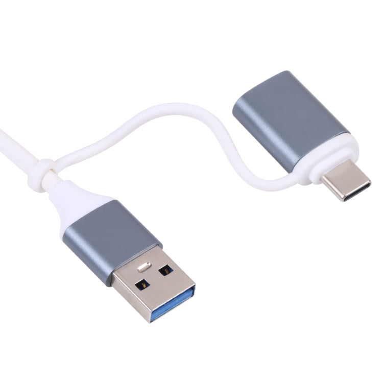 A-807 5 in 1 USB 3.0 and Type-C / USB-C to USB 3.0 HUB Adapter Card Reader by buy2fix