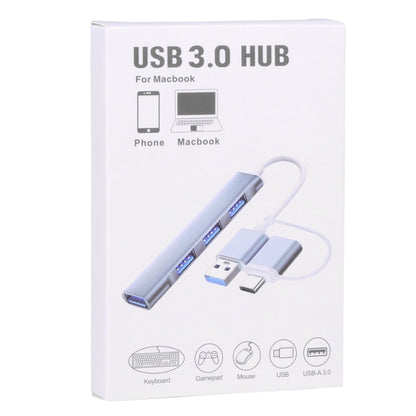A-806 5 in 1 USB 3.0 and Type-C / USB-C to USB 3.0 HUB Adapter by buy2fix
