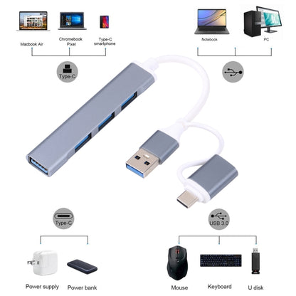 A-806 5 in 1 USB 3.0 and Type-C / USB-C to USB 3.0 HUB Adapter by buy2fix