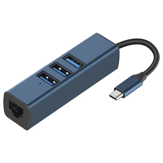 RDS 6307-3 USB-C / Type-C to USB3.0 + Dual USB2.0 + RJ45 4 in 1 HUB Adapter by buy2fix