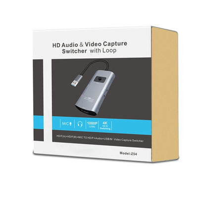 Z54 HDMI Output + 2 x HDMI Input + Mic + Audio to USB 3.0 Audio Video Capture Switcher with Loop - Video Capture Solutions by buy2fix | Online Shopping UK | buy2fix
