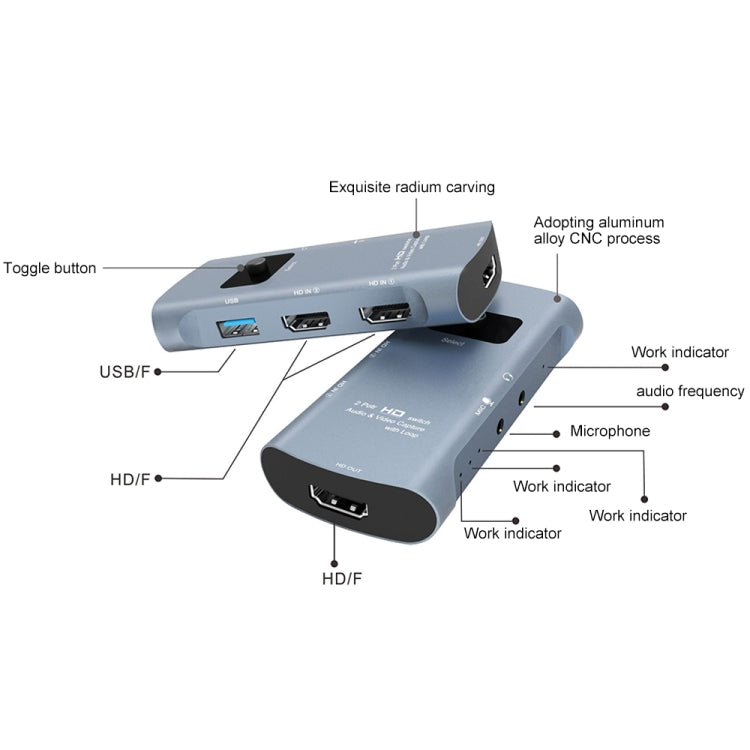 Z55 HD Audio Video Capture Switcher with Loop - Video Capture Solutions by buy2fix | Online Shopping UK | buy2fix