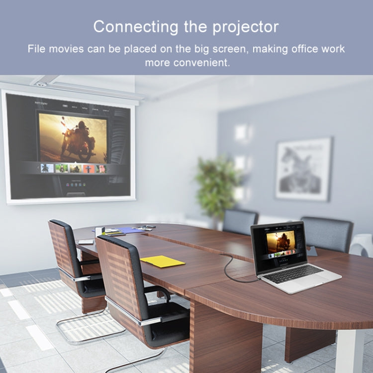 Mini DP to HDMI + DVI + VGA Rectangle Multi-function Converter, Cable Length: 28cm(Black) by buy2fix