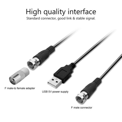 USB Connector Signal Booster Amplifier + IEC Converter Head - DVB-T & Simulation Antenna by buy2fix | Online Shopping UK | buy2fix