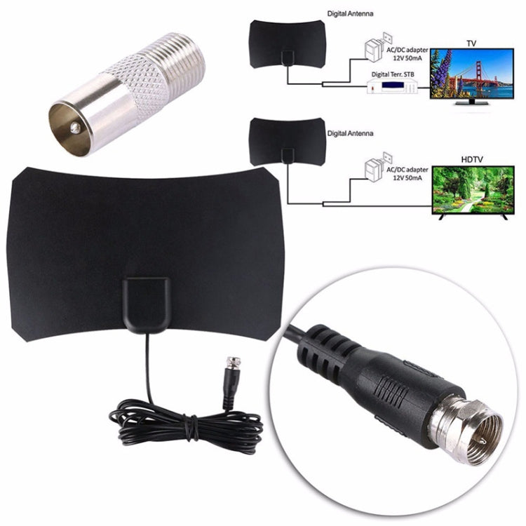 50 Miles Range 25dBi High Gain Digital Indoor HDTV Antenna with 3m Coaxial Cable - DVB-T & Simulation Antenna by buy2fix | Online Shopping UK | buy2fix