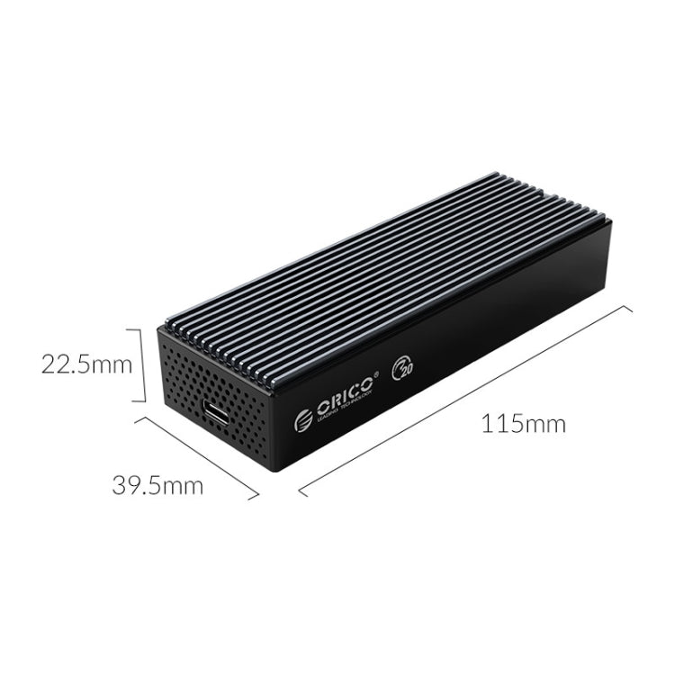 ORICO M2PVC3-G20-GY-BP USB3.2 20Gbps M.2 NVMe SSD Enclosure - HDD Enclosure by ORICO | Online Shopping UK | buy2fix