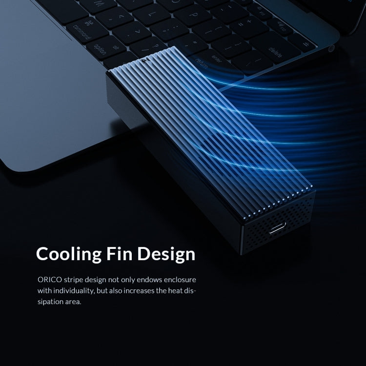 ORICO M2PVC3-G20-GY-BP USB3.2 20Gbps M.2 NVMe SSD Enclosure - HDD Enclosure by ORICO | Online Shopping UK | buy2fix