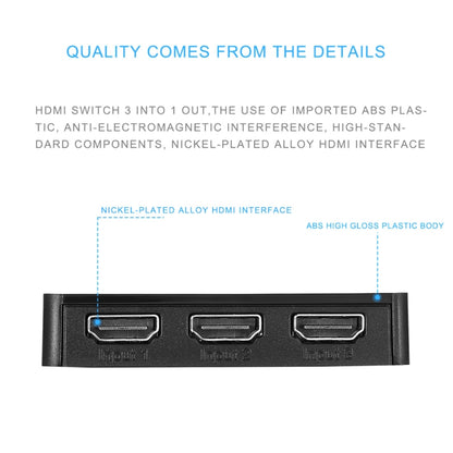 1080P 3 x 1 Ports (3 Ports Input x 1 Port Output) HDMI Switch with Remote Control by buy2fix