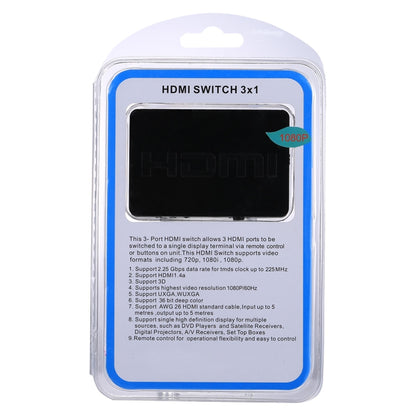 1080P 3 x 1 Ports (3 Ports Input x 1 Port Output) HDMI Switch with Remote Control by buy2fix