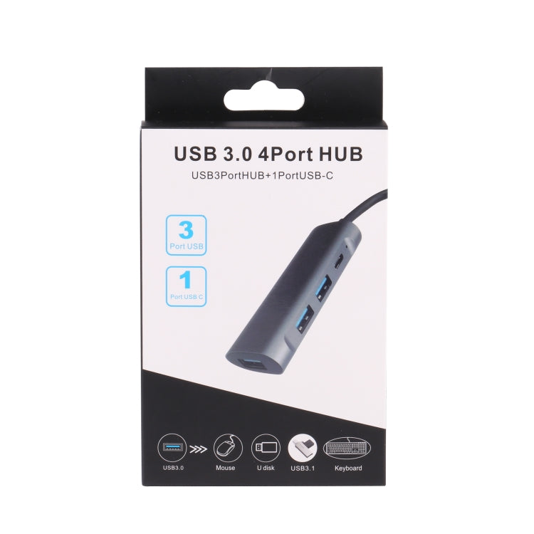U-811 4 in 1 USB 3.0 to 3 USB 3.0 + USB-C / Type-C Ports HUB Docking Station by buy2fix
