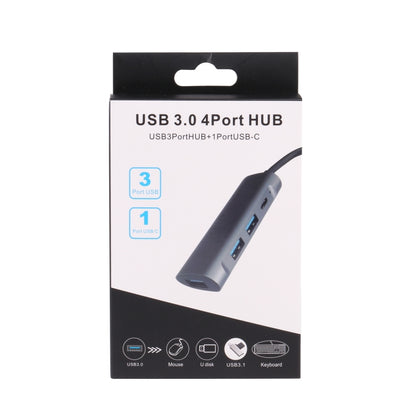 U-811 4 in 1 USB 3.0 to 3 USB 3.0 + USB-C / Type-C Ports HUB Docking Station by buy2fix