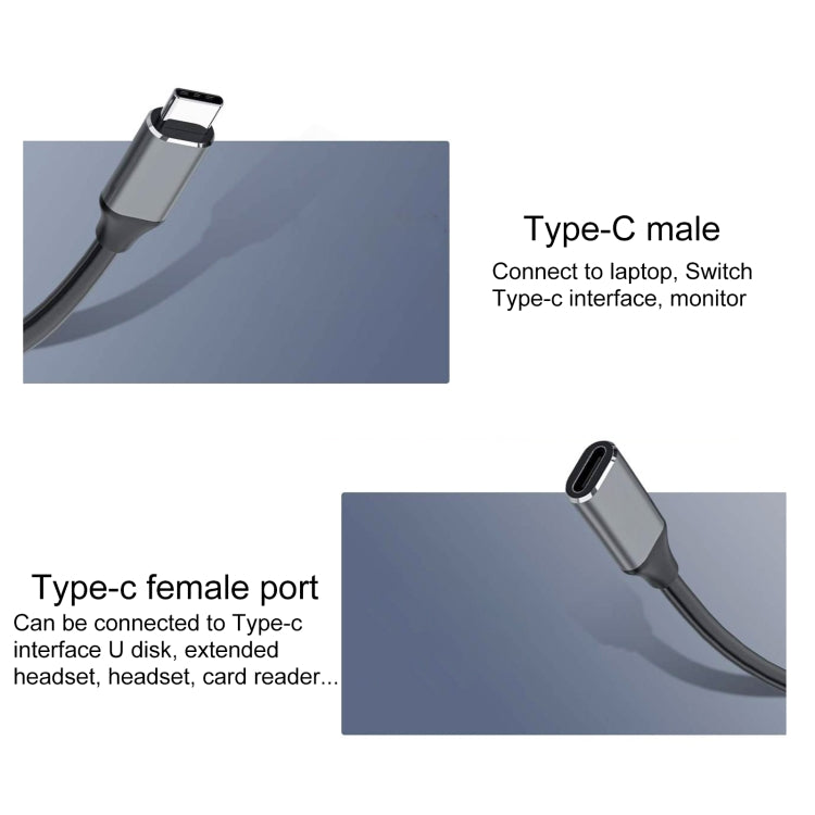 USB-C / Type-C Male to USB-C / Type-C Female Adapter Cable, Cable Length: 25cm by buy2fix