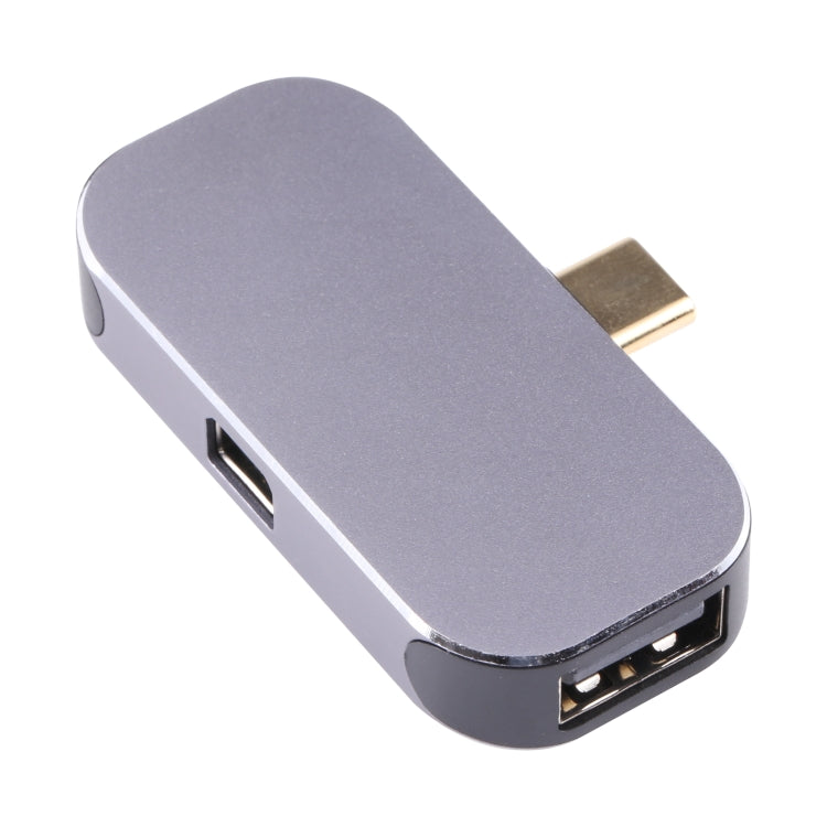 3 in 1 USB-C / Type-C Male to USB-C / Type-C Charging + USB + Mini DP Female Adapter by buy2fix