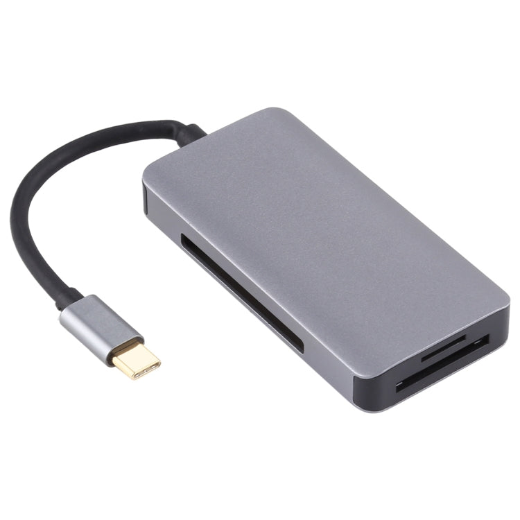 5 In 1 Dual USB 3.0 + CF + TF + SD Multi-function USB-C OTG Card Reader -  by buy2fix | Online Shopping UK | buy2fix
