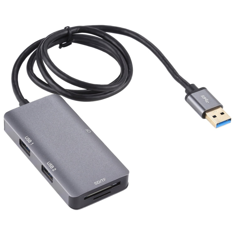 5 In 1 Dual USB 3.0 + CF + TF + SD Multi-function USB 3.0 Card Reader by buy2fix