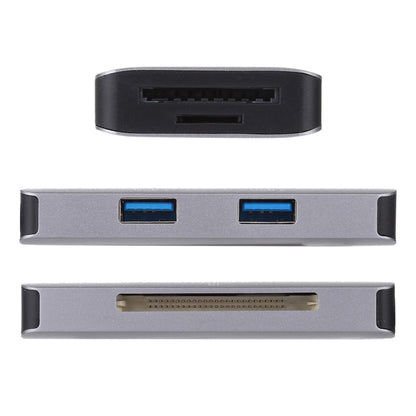 5 In 1 Dual USB 3.0 + CF + TF + SD Multi-function USB 3.0 Card Reader by buy2fix