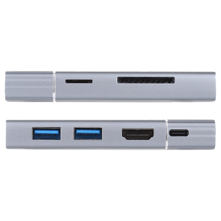 7 In 1 Dual USB 3.0 + TF/SD + HDMI/VGA + 3.5mm Jack + Type-C / USB-C Multi-function USB-C Dock Station by buy2fix