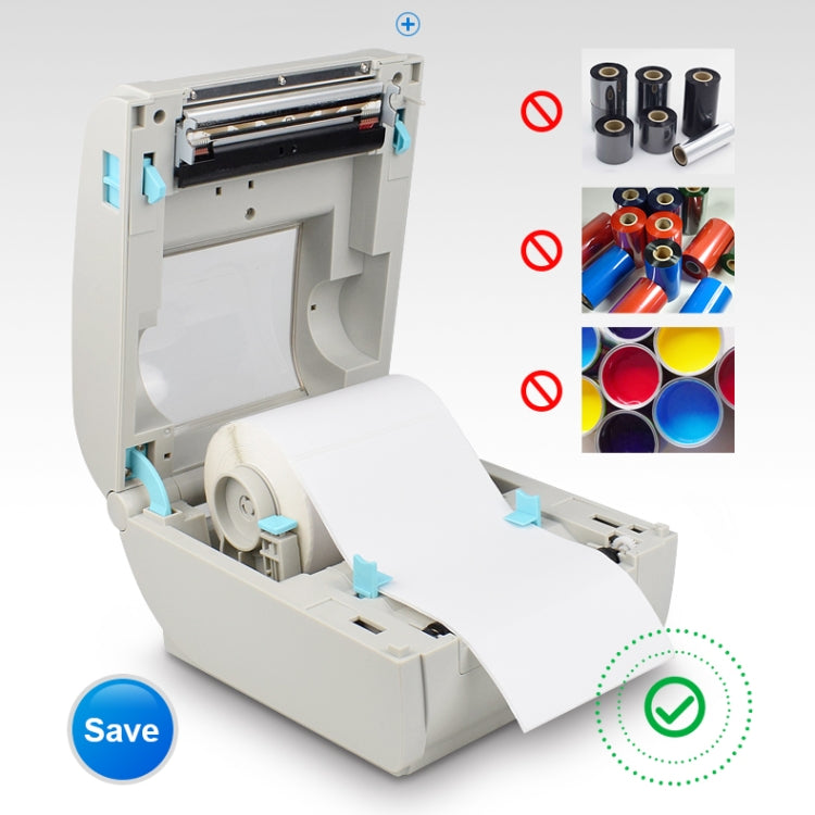 POS-9210 110mm USB POS Receipt Thermal Printer Express Delivery Barcode Label Printer, US Plug(White) by buy2fix