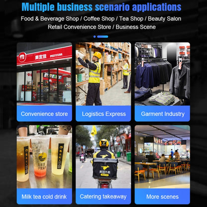 POS-6000 4G Version 2GB+32GB 58mm PDA Handheld 5.5 inch Barcode Two-dimensional Code Android Smart Scan Code Cash Register Thermal Printing Machine, UK Plug(Blue) by buy2fix