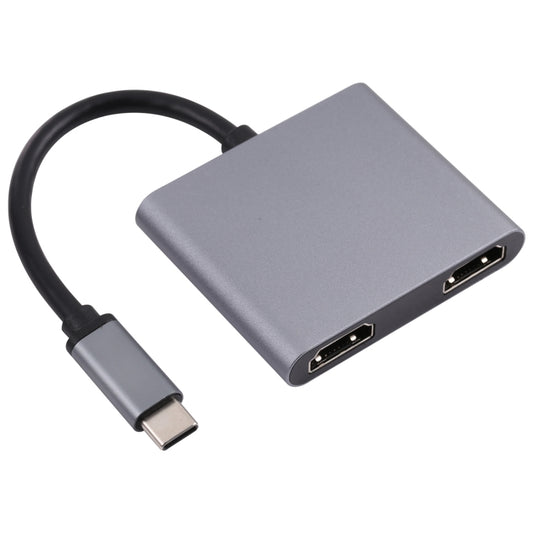 2 in 1 USB-C / Type-C to 2 x HDTV Ports HUB Adapter by buy2fix