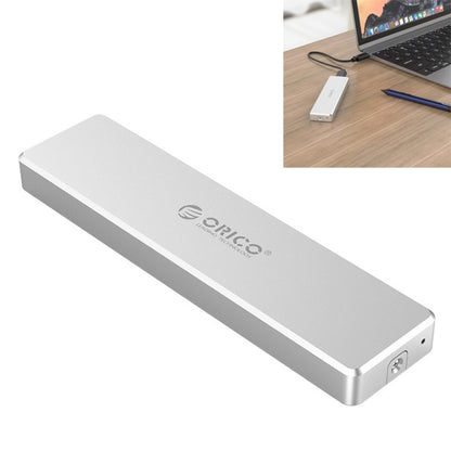 ORICO PCM2-C3 M.2 M-Key to USB 3.1 Gen2 USB-C / Type-C Push-top Solid State Drive Enclosure, The Maximum Support Capacity: 2TB(Silver) - HDD Enclosure by ORICO | Online Shopping UK | buy2fix