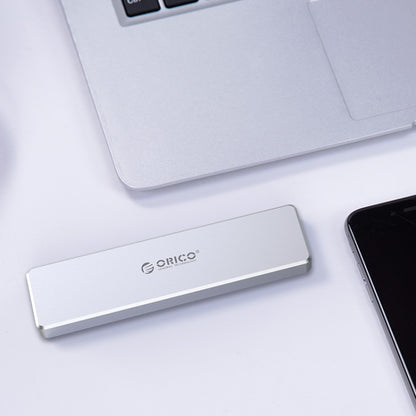 ORICO PCM2-C3 M.2 M-Key to USB 3.1 Gen2 USB-C / Type-C Push-top Solid State Drive Enclosure, The Maximum Support Capacity: 2TB(Silver) - HDD Enclosure by ORICO | Online Shopping UK | buy2fix