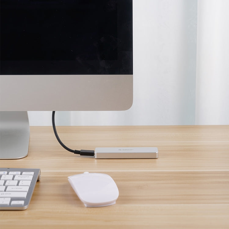 ORICO PCM2-C3 M.2 M-Key to USB 3.1 Gen2 USB-C / Type-C Push-top Solid State Drive Enclosure, The Maximum Support Capacity: 2TB(Silver) - HDD Enclosure by ORICO | Online Shopping UK | buy2fix