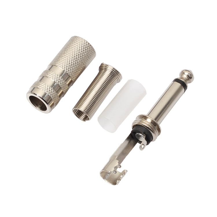 10 PCS 2 Pin 6.5mm Plug Zinc Alloy Welded Type Audio Connector 6.35 Audio Plug - Microphone Audio Cable & Connector by buy2fix | Online Shopping UK | buy2fix