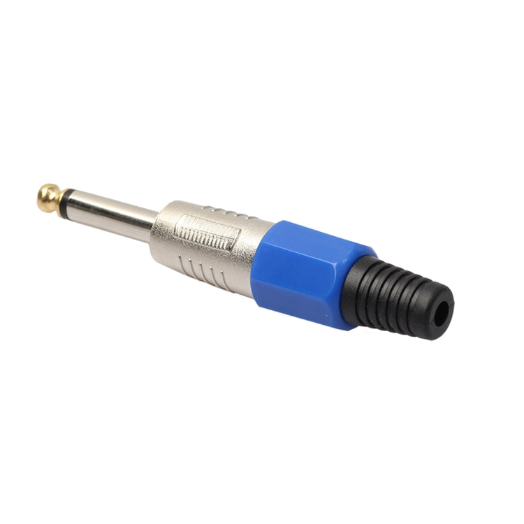 10 PCS 6.35 Gold-plating Mono Microphone Audio Plug - Microphone Audio Cable & Connector by buy2fix | Online Shopping UK | buy2fix