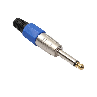 10 PCS 6.35 Gold-plating Mono Microphone Audio Plug - Microphone Audio Cable & Connector by buy2fix | Online Shopping UK | buy2fix