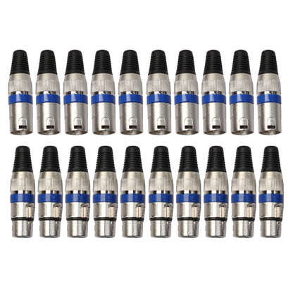 10 Pairs XLR Plug Male + Female Jack Mic Jack Plug Socket Connector - Microphone Audio Cable & Connector by buy2fix | Online Shopping UK | buy2fix