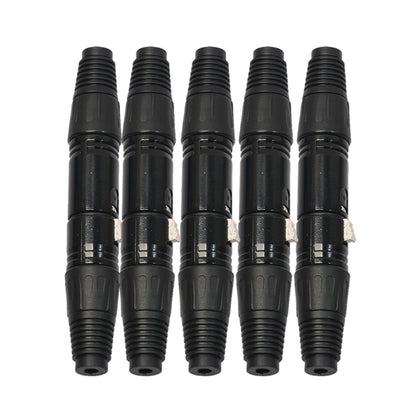 5 Pairs Black 3 Pin XLR Audio Cable Connector Male and Female - Microphone Audio Cable & Connector by buy2fix | Online Shopping UK | buy2fix