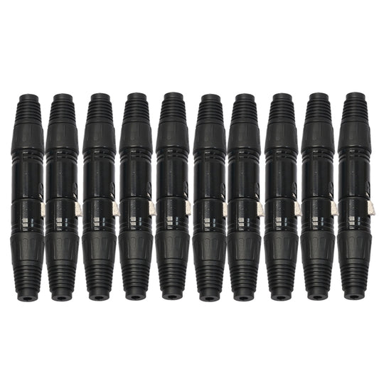10 Pairs 3 Pin XLR Plug Male + Female Jack Mic Jack Plug Socket Connector - Microphone Audio Cable & Connector by buy2fix | Online Shopping UK | buy2fix