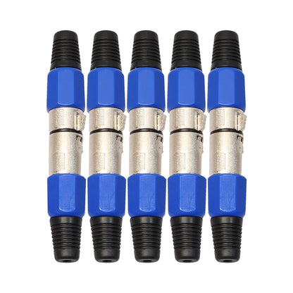 5 Pairs Metal Female Male XLR 3 Pin Jack Socket Plug Audio Connector - Microphone Audio Cable & Connector by buy2fix | Online Shopping UK | buy2fix