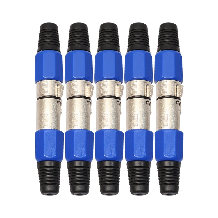 5 Pairs Metal Female Male XLR 3 Pin Jack Socket Plug Audio Connector - Microphone Audio Cable & Connector by buy2fix | Online Shopping UK | buy2fix