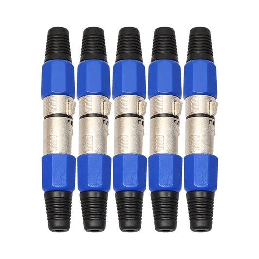 5 Pairs Metal Female Male XLR 3 Pin Jack Socket Plug Audio Connector - Microphone Audio Cable & Connector by buy2fix | Online Shopping UK | buy2fix