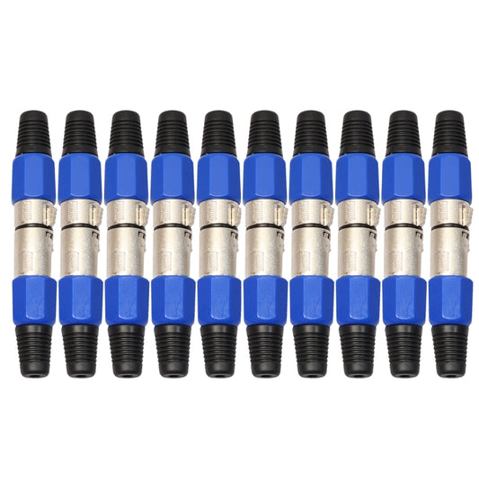 10 Pairs Metal Female Male XLR 3 Pin Jack Socket Plug Audio Connector - Microphone Audio Cable & Connector by buy2fix | Online Shopping UK | buy2fix