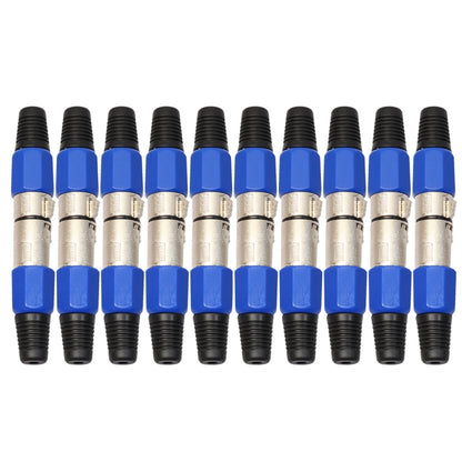 10 Pairs Metal Female Male XLR 3 Pin Jack Socket Plug Audio Connector - Microphone Audio Cable & Connector by buy2fix | Online Shopping UK | buy2fix