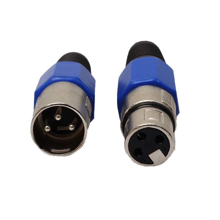 10 Pairs Metal Female Male XLR 3 Pin Jack Socket Plug Audio Connector - Microphone Audio Cable & Connector by buy2fix | Online Shopping UK | buy2fix