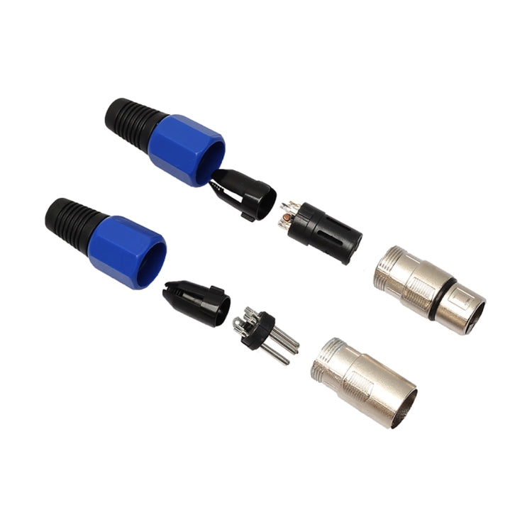 10 Pairs Metal Female Male XLR 3 Pin Jack Socket Plug Audio Connector - Microphone Audio Cable & Connector by buy2fix | Online Shopping UK | buy2fix
