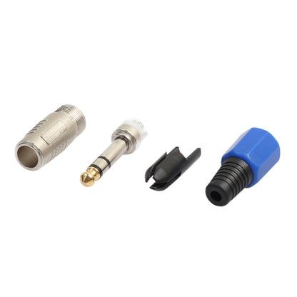2 PCS 6.35mm Gold-plating Audio Plug Stereo Microphone Cord Plug - Microphone Audio Cable & Connector by buy2fix | Online Shopping UK | buy2fix