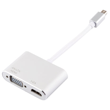 2 in 1 4Kx2K Mini DisplayPort to VGA & HDMI Adapter (Silver) by buy2fix