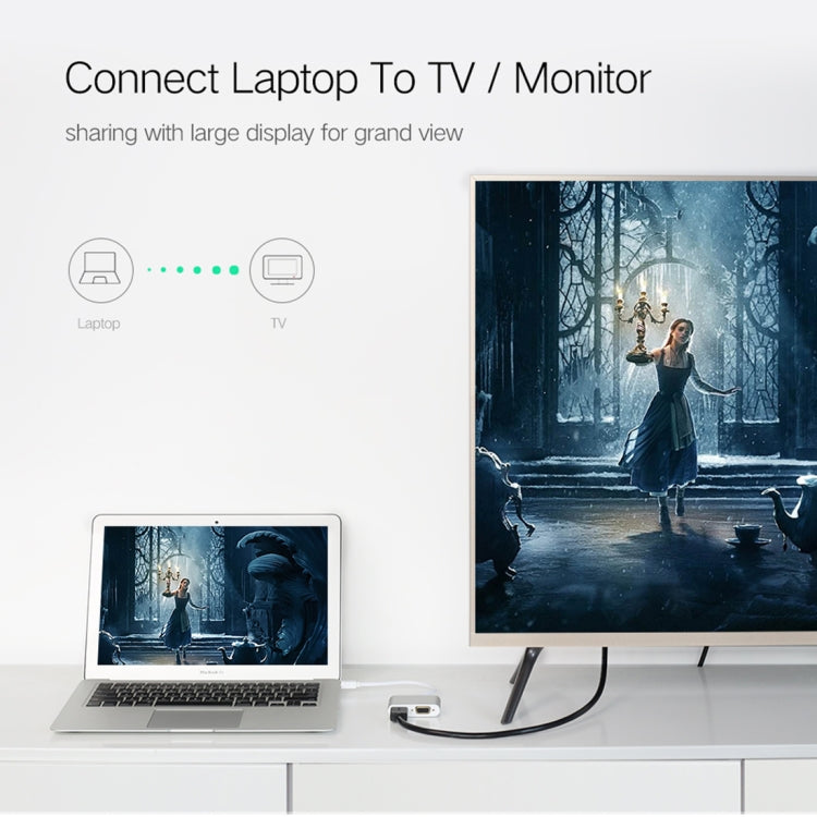 2 in 1 4Kx2K Mini DisplayPort to VGA & HDMI Adapter (Silver) by buy2fix