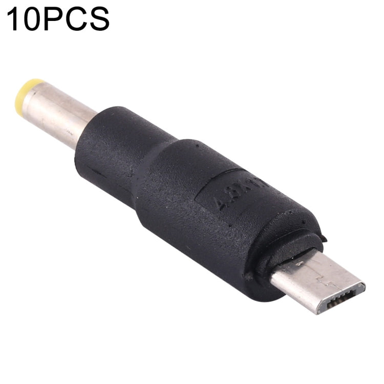10 PCS 4.8 x 1.7mm to Micro USB DC Power Plug Connector - Universal Power Adapter by buy2fix | Online Shopping UK | buy2fix